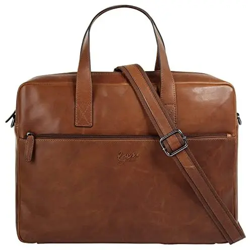 Produktbild: X-ZONE Aktentasche Echt Leder Herren | Business Tasche, Laptoptasche 17 Zoll, Dokumententasche, Smartphonefach, Notebookfach, Tabletfach, Rindleder | 021268
