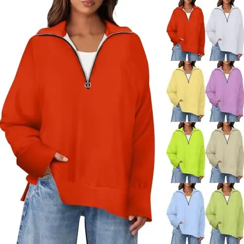 Produktbild: Y2K Hoodie Damen Pullover Oberteile Damen Roter Pullover Damen Strickweste Damen Tops Overzised Hoodie Damen Oversized Tshirt Damen Blusenshirt Damen Langarm Oktoberfest Rot 2XL