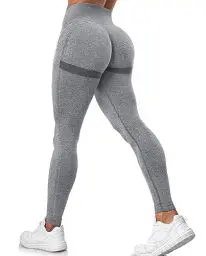 Produktbild: Yaavii Damen Sport Leggings Lange Blickdicht Yoga Leggings Figurformende Sporthose Yogahose Fitnesshose mit Hohe Taille Bauchkontrolle Dunkelgrau S