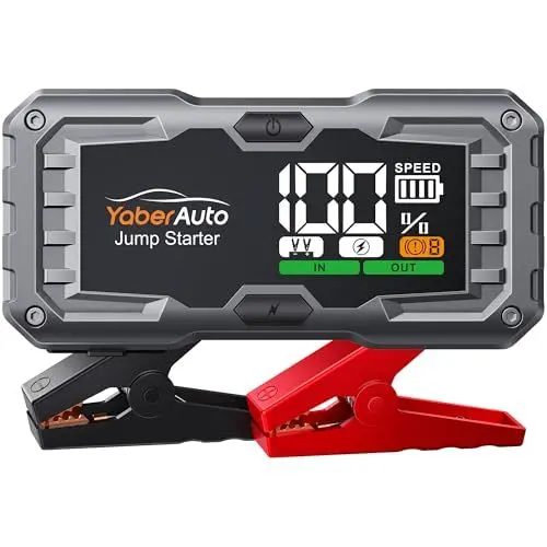 Produktbild: YaberAuto 6000A Starthilfe Powerbank, Auto Starthilfe Powerbank für Pkw (10.0L Benzin und 9.0 Diesel), 12V Tragbare Auto Starthilfe mit 3.3