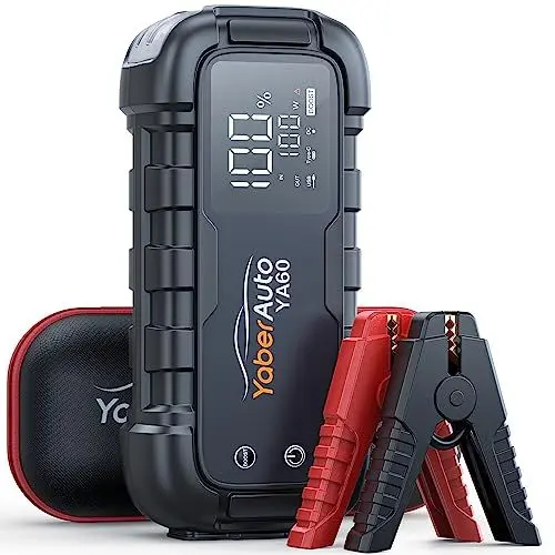 Produktbild: YaberAuto Starthilfe Powerbank, 6000A Spitzenstrom, 45W Schnellladung, Starter Powerbank Auto Starthilfe mit 3,3
