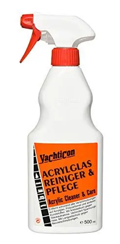 Produktbild: Yachticon Acrylglas-Reiniger & Pflege Spray 500 ml – Pflege- und Reinigungs-Spray für Acrylglas, Polycarbonat & Kunststoffe mit Antistatikum und Langzeitschutz