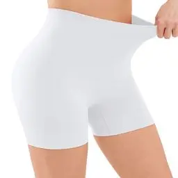 Produktbild: YADIFEN Radlerhose Damen Kurze Hose Damen Shorts Leggings,sehr kurz Shorts Damen,Unter Kleid Rock Anti Scheuern Bequem hohe Taille Boxershorts Hotpants,1er Weiß,XL