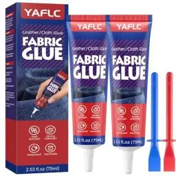 Produktbild: YAFLC Textilkleber Waschmaschinenfest 75ml*2, Stoffkleber textilkleber, Textilkleber Textile Adhesive für Stoffe Textilien Baumwolle, Leder, Jeans