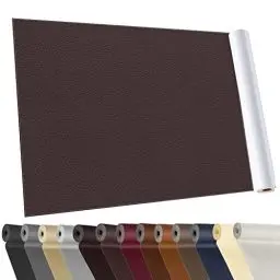 Produktbild: YAFLC kunstleder selbstklebend Dunkelbraun, 40 x 160cm leder patch selbstklebend, kunstleder reparaturset für couch Autositz Sofa Möbel Leder Reparatur Jacken und Renovierung