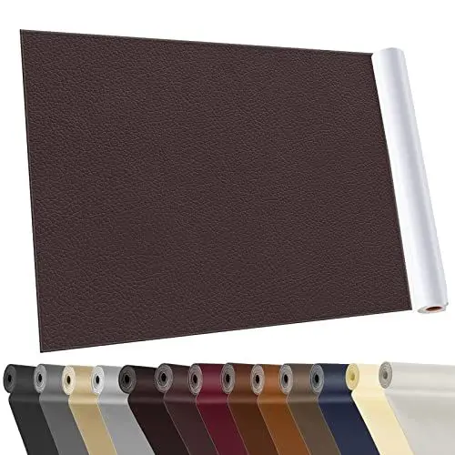 Produktbild: YAFLC kunstleder selbstklebend Dunkelbraun, 40 x 160cm leder patch selbstklebend, kunstleder reparaturset für couch Autositz Sofa Möbel Leder Reparatur Jacken und Renovierung