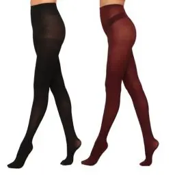 Produktbild: YAGAXI 2 Paar Halb Blickdicht Bauchweg Strumpfhosen für Damen,40Den Shape Seiden Fein Strumpfhosen Damen Reißfest,Strumpfhose Ohne Naht Unkaputtbar Für Frauen(red-M)