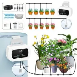 Produktbild: YAHAMOO Bewässerungssystem Automatische Bewässerung Zimmerpflanzen, 300 Automatische Bewässerung Modi Tröpfchenbewässerung System für Indoor, Garten, Balkon Pflanzen, für bis zu 10 Topfpflanzen