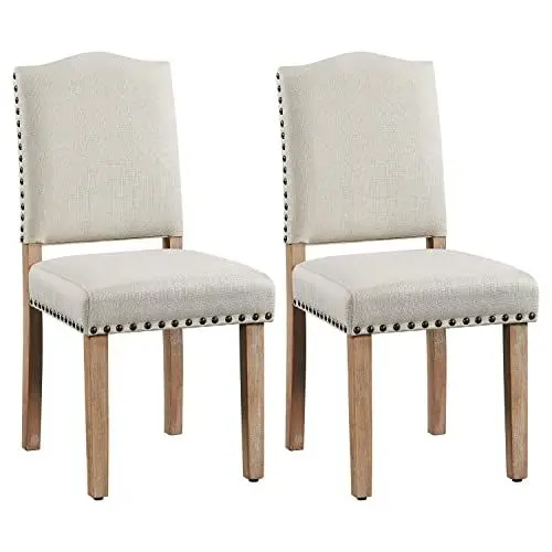 Produktbild: Yaheetech 2er Set Esszimmerstühle Stühle gepolstert, Modern Küchenstuhl bequemer Polsterstuhl, belastbar bis 136 kg, fürs Esszimmer/Küche/Wohnzimmer, beige