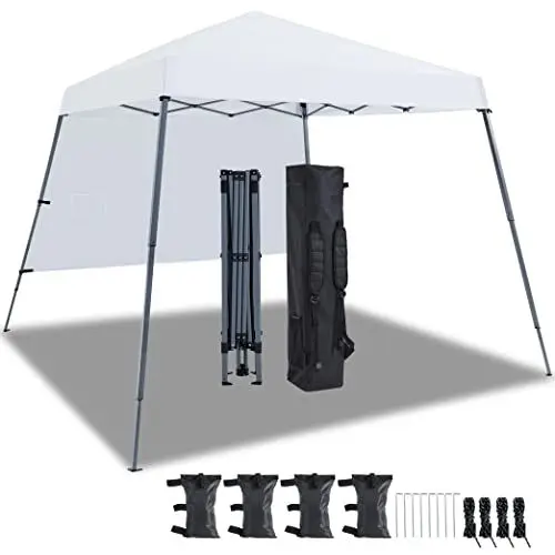 Produktbild: Yaheetech 3x3m Pop Up Pavillon Faltpavillon Wasserdicht mit 1 Seitenwand, One Push Gartenpavillon mit Tragetasche, UV-Schutz, Faltbar Zelt für Camping, Festivals, Partys, Weiß