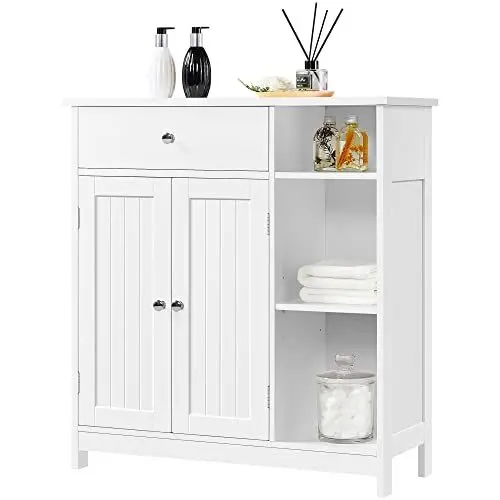 Produktbild: Yaheetech Badezimmerschrank Unterschrank mit Schubladen & Tür & verstellbare Einlegeböden Kommode fürs Badezimmer/Wohnzimmer/Küche/Flur 75 * 30 * 80cm