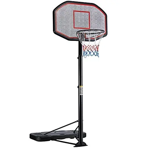 Produktbild: Yaheetech Basketballständer mit Rollen, 275-363 cm höhenverstellbar, Basketballkorb Wasser/Sand befüllbar, Basketballanlage fürs Innen-/Außenbereich