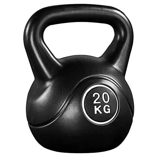 Produktbild: Yaheetech Kettlebel 20kg für Krafttraining Fitness Gymnastik, Kugelhantel Schwunghantel Kugelgewicht, schwarz