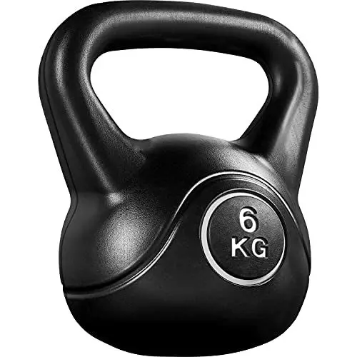 Produktbild: Yaheetech Kettlebel 6kg für Krafttraining Fitness Gymnastik, Kugelhantel Schwunghantel Kugelgewicht, schwarz