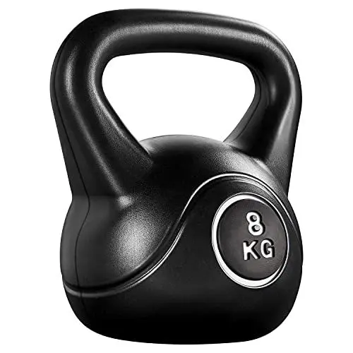 Produktbild: Yaheetech Kettlebel 8kg für Krafttraining Fitness Gymnastik, Kugelhantel Schwunghantel Kugelgewicht, schwarz
