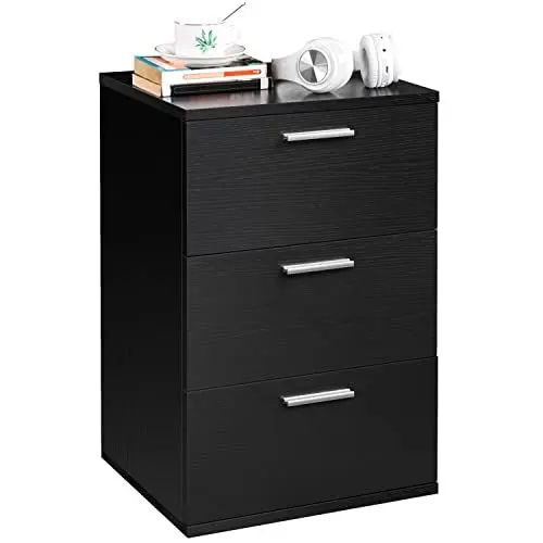 Produktbild: Yaheetech Nachttisch Nachtschrank mit 3 Schubladen Moderne Nachtkommode Beistelltisch Nachtkasten für Boxspringbett, 40 × 35 × 60,5 cm