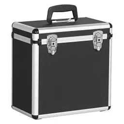 Produktbild: Yaheetech Plattenkoffer Schallplattenkoffer LP-Koffer, Tragbarer Abschließbarer Vinyl Koffer zur Aufbewahrung von 50 LP für DJ und Schallplatten