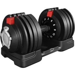 Produktbild: Yaheetech Verstellbare Hantel 12-in-1 Kurzhanteln 3 kg bis 24 kg Hantel Schnelleinstellung Gewichtsstufen Hanteln für Zuhause & Fitnessstudio