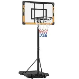 Produktbild: Yaheetech höhenverstellbarer Basketballständer, Basketballkorb mit Rollen, Mobile Basketballanlage Wasser/Sand Befüllbar, Korbanlage für Innen-/Außenbereich 216 cm – 246 cm