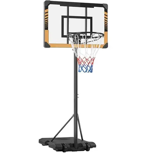 Produktbild: Yaheetech höhenverstellbarer Basketballständer, Basketballkorb mit Rollen, Mobile Basketballanlage mit Wasser oder Sand Befüllbar, Korbanlage für Innen-/Außenbereich