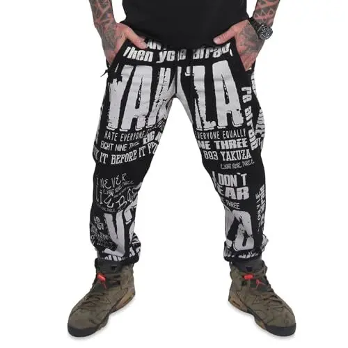 Produktbild: Yakuza Herren Afraid Casual Jogginghose, Schwarz, 4XL