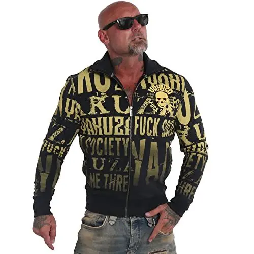 Produktbild: Yakuza Herren Label Skull Classic Sweatjacke, Anthrazit, S, ZB 19017