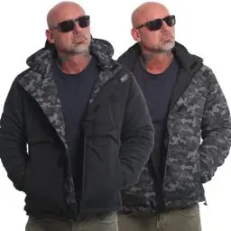 Produktbild: Yakuza Herren Silence Rev Winterjacke, Schwarz/Grau, XL