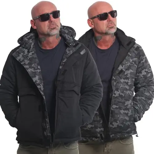 Produktbild: Yakuza Herren Silence Rev Winterjacke, Schwarz/Grau, XL