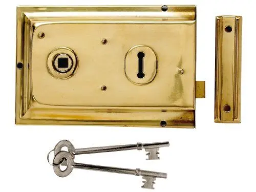 Produktbild: Yale YALP334PB Felgenschloss, geeignet für Innentüren, Schuppen und Tore, Messing, 156 x 104 mm (6 x 4 Inch)
