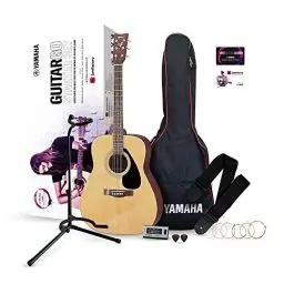 Produktbild: YAMAHA GuitarGo - Starter Set – Akustikgitarren-Set für Anfänger und Wiedereinsteiger – Inklusive Saiten, Plektren, Gigbag, Stimmgerät, Gitarrenständer und mehr
