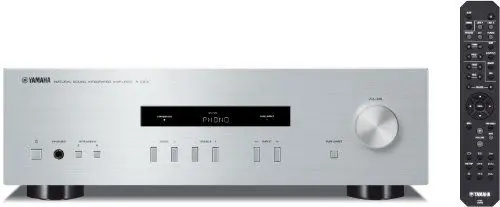Produktbild: Yamaha A-S201 HiFi Stereo Verstrker mit Phono Eingang und 100 Watt je Kanal silber