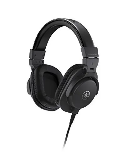 Produktbild: Yamaha HPH-MT5 Studio-Kopfhörer – Faltbare Monitor-Kopfhörer mit 3 m Kabel und 6,3 mm Standard-Stereo-Adapterstecker – Schwarz