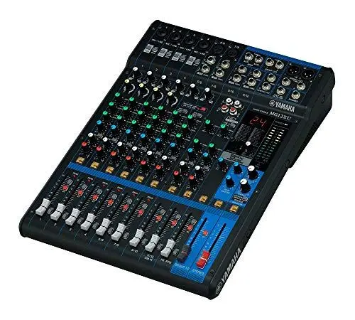 Produktbild: Yamaha MG12XU Mischpult – Kompaktes Mischpult mit zwölf Eingangskanälen und D-PRE-Mikrofonvorverstärkern