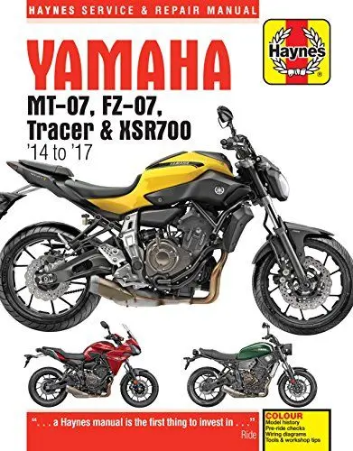 Produktbild: Yamaha MT-07 (Fz-07), Tracer & XSR700 Service and Repair Manual: (2014 - 2017): MT-07 '14-'17, FZ-07 '15-'17, MT-07TR Tracer '16-'17, XSR700 '16-'17·· Includes Special Edition Models (Haynes)