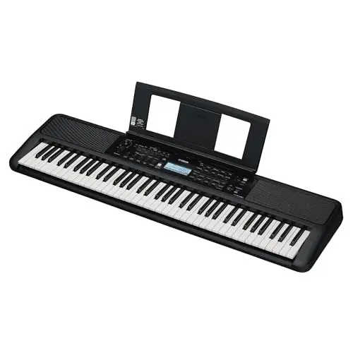 Produktbild: Yamaha PSR-EW320 Tragbares Keyboard für Anfänger – 650 Instrumentenklänge und 76 anschlagdynamische Tasten mit 48-stimmiger Polyphonie – Inkl. 2 Online-Keyboard-Lessons an der Yamaha Music School