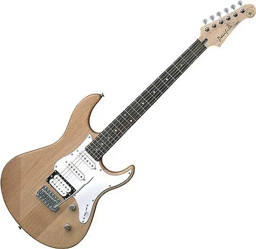 Produktbild: Yamaha Pacifica 112V Hochwertige E-Gitarre in elegantem Design für Einsteiger und Fortgeschrittene, mit 2 online Gitarrenstunden bei einem Lehrer der Yamaha Music School, in Gelb Natur Satin