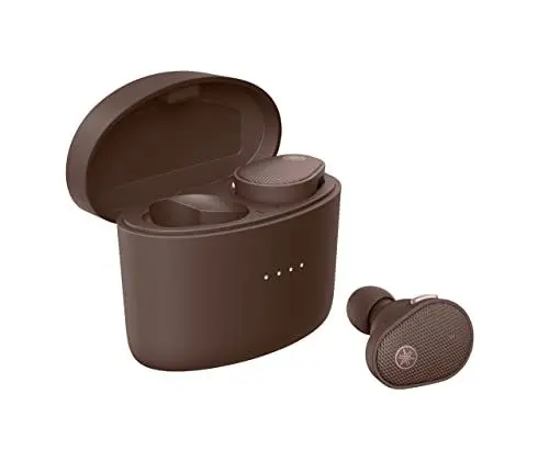Produktbild: Yamaha TW-E5B True Wireless Earbuds – Ohrhörer in Ladecase mit True Sound, aptX Adaptive, Game Mode, Ambient Sound, Listening Care und eingebautem Mikrofon – In Braun