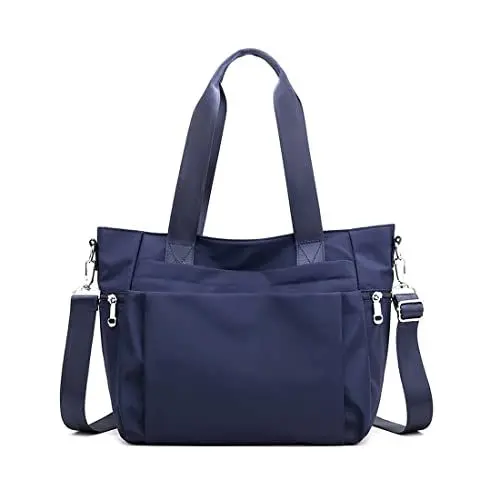 Produktbild: YANAIER Damen Handtaschen Schultertasche Wasserdicht Nylon Casual Multifunktionale Umhängetaschen Damen Hobos Schultertasche Shopper Tasche Dunkelblau