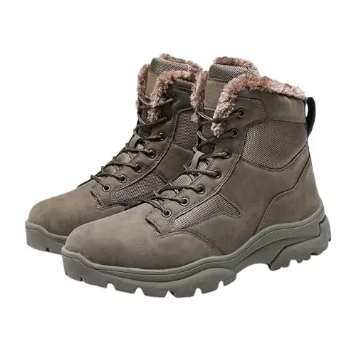 Produktbild: YANFJHV (Eroberer Warme und Schneestiefel Mode in der Kälte Bommel Herren Schuhe Gelb (AG, 47)