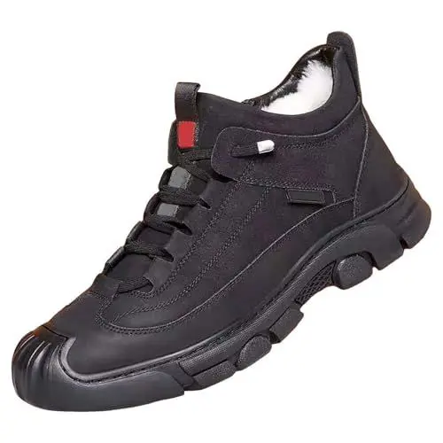 Produktbild: YANFJHV Modische Herren-Sportschuhe für Frühjahr und, flache Unterseite, leichtes, atmungsaktives Mesh, zum Reinschlüpfen, bequem, einfarbig, einfach. Eigenschaften: Herren Winter Outdoor (Black, 44)