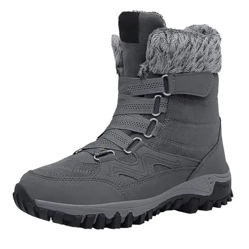 Produktbild: YANFJHV Paar Schneestiefel Herren High Top Schneestiefel Mode Casual Sneakers Damen Schneestiefel Winter Gepolsterte Warme Herrenstiefel D. Schuhe Herren (Grey, 41)