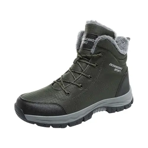 Produktbild: YANFJHV Plüschige, warme Baumwollschuhe, rutschfeste Schneestiefel, Fünf-Finger-Baumwollschuhe, Outdoor-Sportschuhe, Wanderschuhe für Herren und Damen Sneaker Schuhe Herren 46-47 (Mint Green, 43)