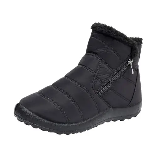 Produktbild: YANFJHV Winter Bequeme Baumwollschuhe Anti-Rutsch-Stiefel Für Frauen Schneestiefel Waetpoof Schuhe Damen Sexy (Black, 39)
