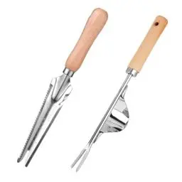 Produktbild: YANGUN 2 Stück Garten Manueller Weeder, Unkrautstecher Garden, Handjätgerät für den Garten, Manuelles Unkrautjätgerät aus Edelstahl, Manueller Weeder zum Graben zum Graben, Jäten, Lösen