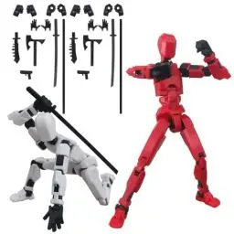 Produktbild: YANGUN 2 Stück T13 Action Figure, Titan 13 Action Figure, Actionfiguren mit Mehreren Gelenken with 5 Types of Weapons and 3 Types of Hands, 3D Druck von beweglichen Figuren, Nice Gifts for Friends