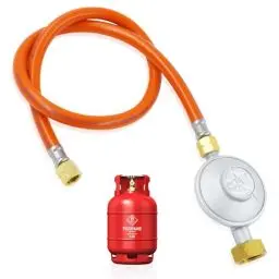 Produktbild: YANGUN Gasdruckregler 50mbar, 150 cm Gasschlauch mit Druckminderer, Gasregler Druckminderer Set, Schraubanschlüssen 1/4