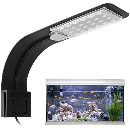 Produktbild: YANGUN LED Aquarium Licht, Clip-on Aquarium Lampe,10W Aquarium LED Beleuchtung mit EU-Stecker, 24 LEDs Aquarienleuchte, Wasserpflanzenbeleuchtung für Aquarium und Fische Tank Beleuchtung