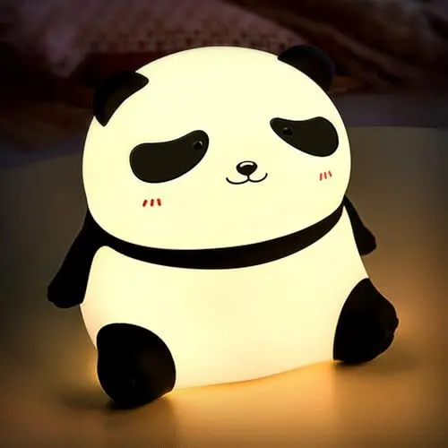 Produktbild: YANGUN Nachtlicht Kinder Panda, Nachtlicht Kinder Stilllicht, Nachtlicht Silikon Panda, Nachttischlampe Panda, Touch-Steuerung Silikon Nachtlicht Baby für Kinderzimmer Deko, Mädchen Junge Geschenke