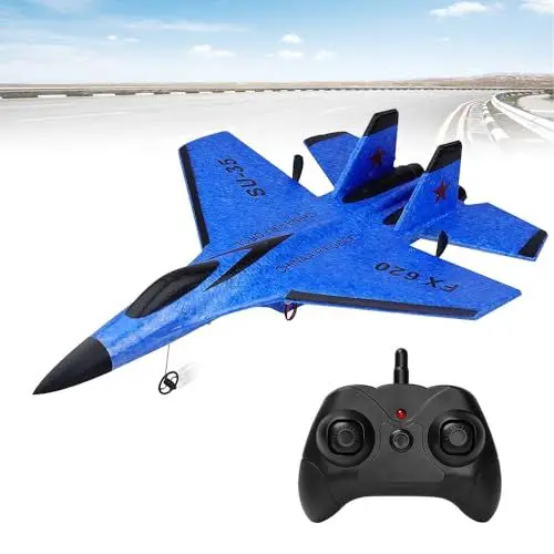 Produktbild: YANGUN RC Flugzeug, 2CH 2,4GHz Ferngesteuertes Flugzeug, RC Flugzeug RTF für Anfänger, Kinder und Erwachsene, Schaumstoff Flugzeug Ferngesteuert Leicht, FX620 Flugzeug Spielzeug mit LED-Licht