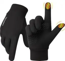 Produktbild: YANIKY Handschuhe Herren Damen Fahrradhandschuhe Winddichte Laufhandschuhe Thermo Handschuhe Winter Anti-Rutsch Touchscreen Sporthandschuhe Für Fahrrad, Laufen, Wandern, Fahren